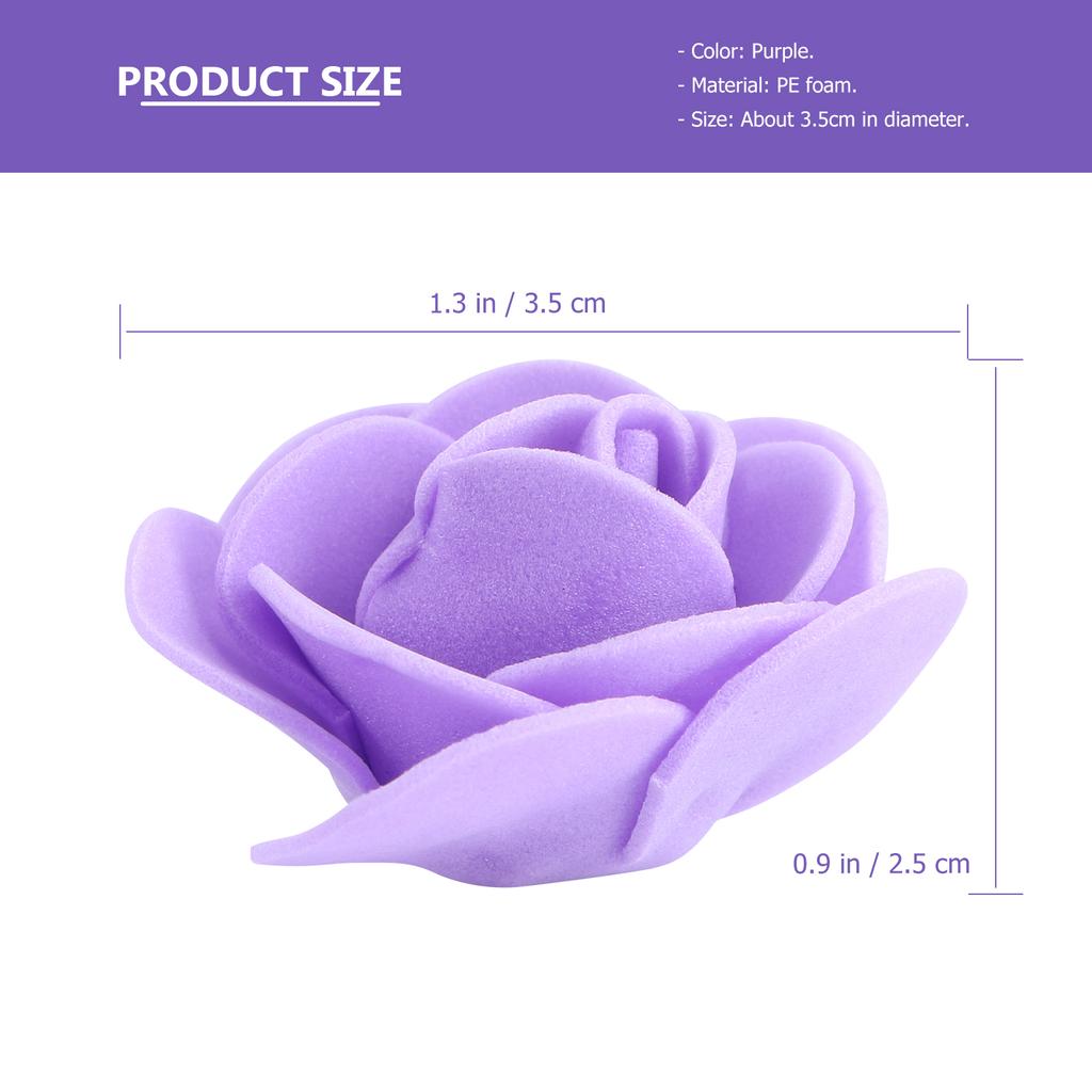 100Pcs 3.5cm Artificial Rose Heads Realistic Foam Fake Rose Heads for Wedding Decoration Party Home DIY Craft Projects