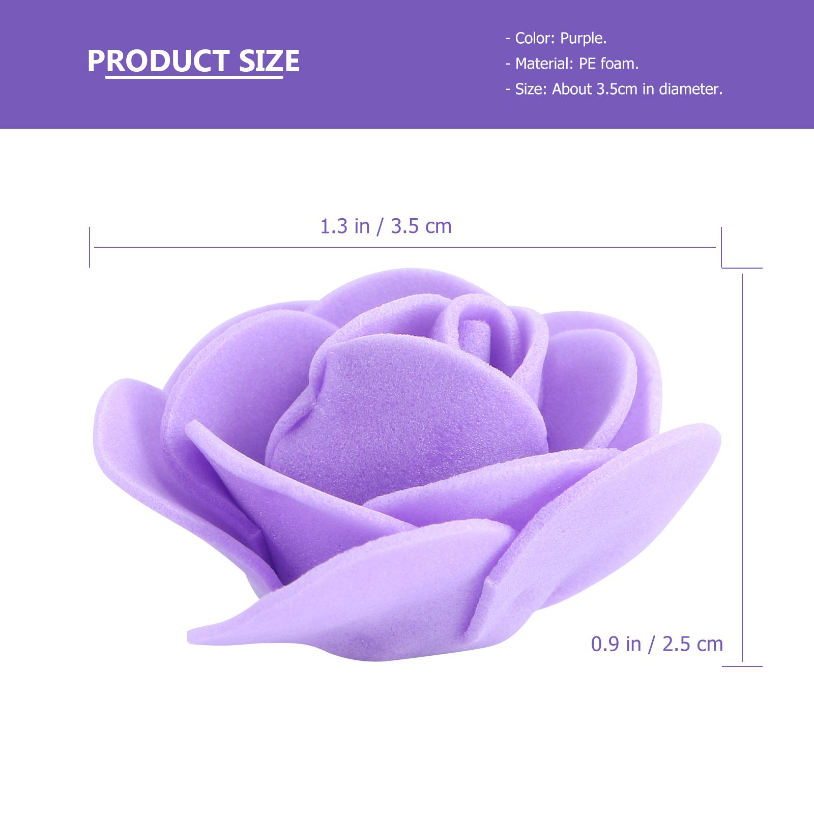 100 шт. 3,5 см Искусственные головки роз Реалистичные пенные Поддельные головки роз для свадебного украшения Вечеринки Дома DIY Крафтовые проекты