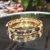 Metal Vintage Cloisonne Bangle Shell Women's Hand Bracelet Starfish Shell Bangle  Gold Jewelry