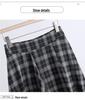 Autumn 2025 High-Waisted Irregular Black & White Plaid Skirt for Women