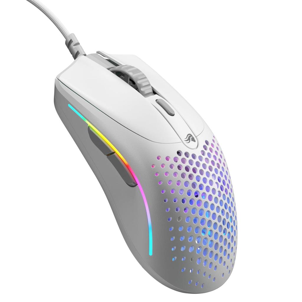 Glorious Model O 2 Mini Matte White Lightweight Wired Gaming Mouse GLO-MS-OMV2-MW MS0739