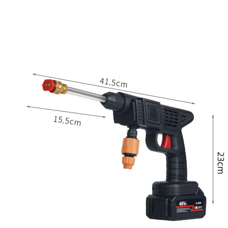 Pistol de spălat auto portabil de înaltă putere de 300W Mașină electrică de spălat auto de uz casnic Baterie cu litiu Pistol de apă fără fir de înaltă tensiune