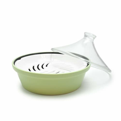 TAMAKI Seracook Steamer with Glass Lid, Small, Green, T-696477