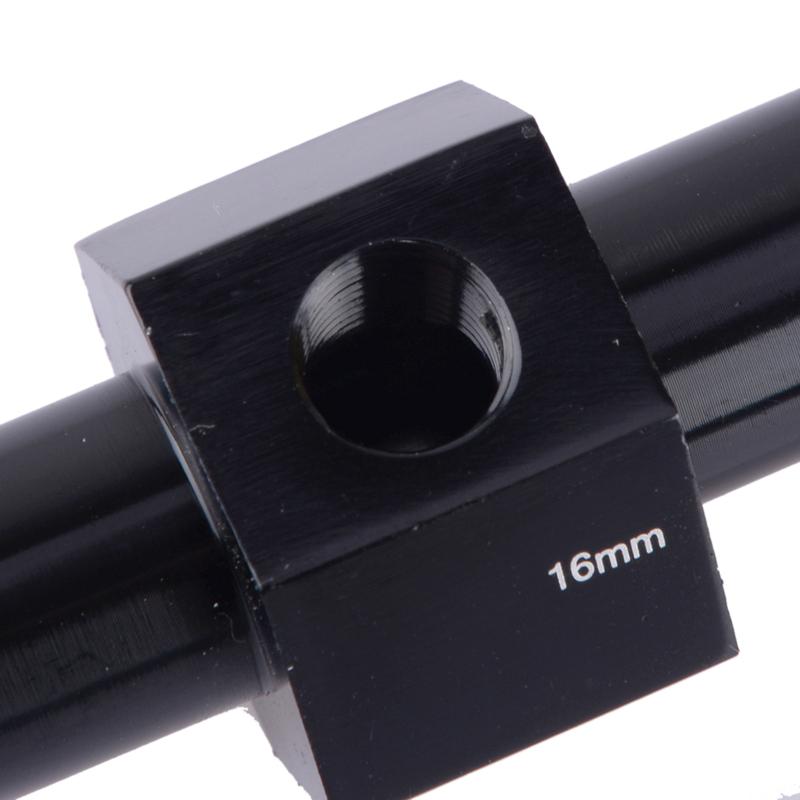 16mm Black Car Water Temp Temperature Gauge Sensor Joint Pipe Radiator Hose Adapter 1/8'' NPT With Clamp