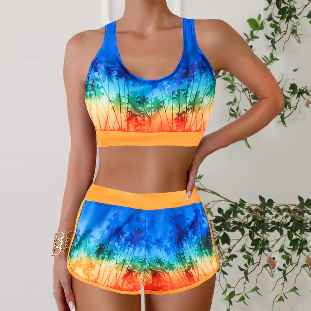 Costume da bagno con top a tubo Costumi da bagno da donna Bikini sexy Set Due pezzi Bikini a vita alta Costume da bagno a righe Biquini femminile