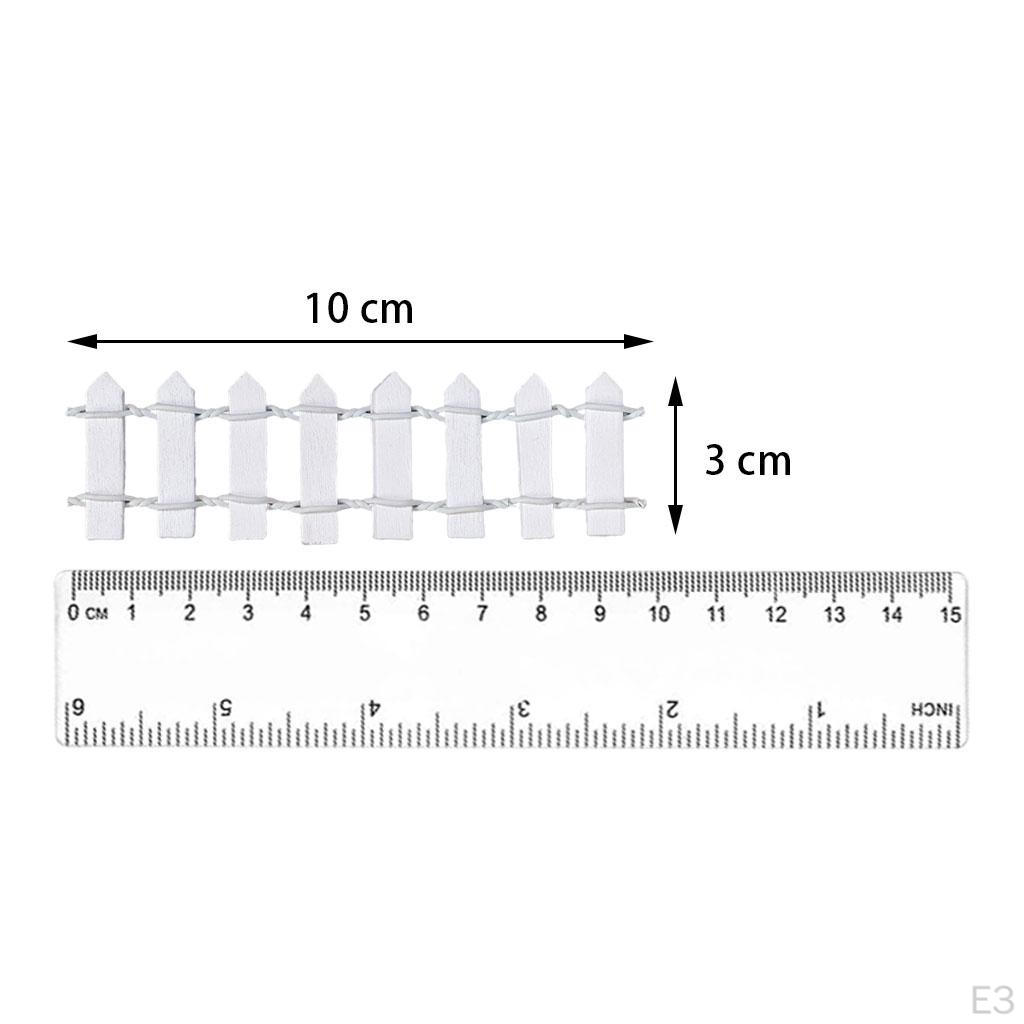 Garden Fence Decoration Crafts Miniature Dollhouse Decor Accessories Micro Scene Model Picket