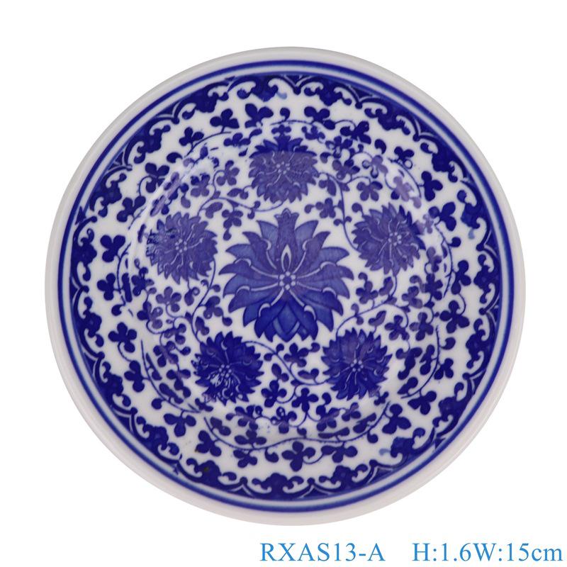 Посуда из Цзиндэчжэня: Круглые сине-белые фарфоровые тарелки, Глубокие тарелки в новом китайском стиле, Керамические плоские тарелки