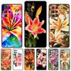 Colorful Flower Lily Phone Case For Samsung Galaxy S24 S25 S23 S22 Ultra Note 10 20 Plus S20 S21 FE Cover