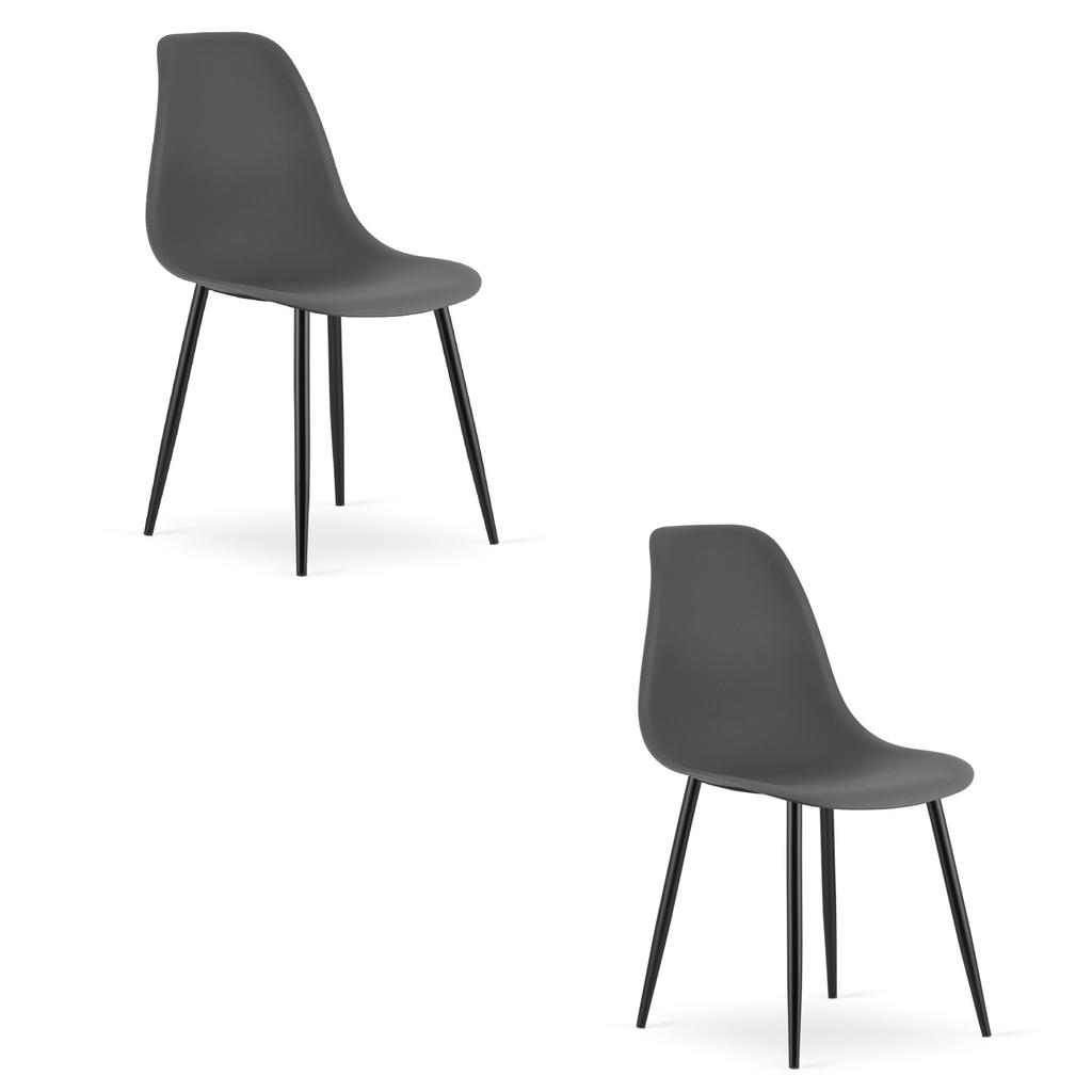 WAT chair dark gray / black legs x 2