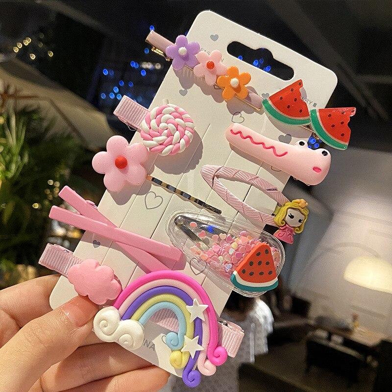 10pcs/set Girls Cute Cartoon Fruit Hairpins Child Beautiful Hair Clips Barrettes 10pcs/set Girls Cute Cartoon Fruit Hairpins Child Beautiful Hair Clips Barrettes