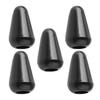 5Pcs Pickup Selector Switch Tip Electric Guitar 5 Way Knob Cap Plastic Hat Universal Accessories Black
