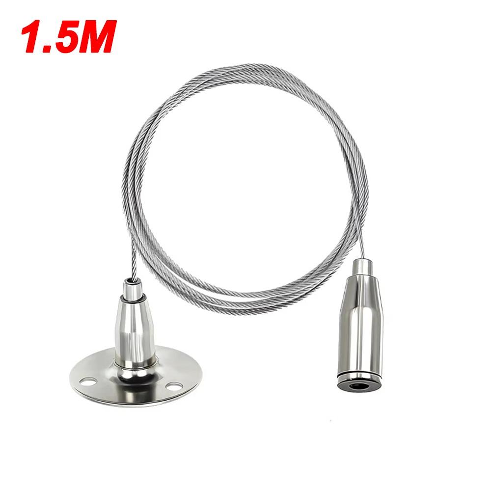 1Pcs Adjustable Spring Hook Wire Rope Suspension Kit for Lighting Fixtures and Picture Decoration