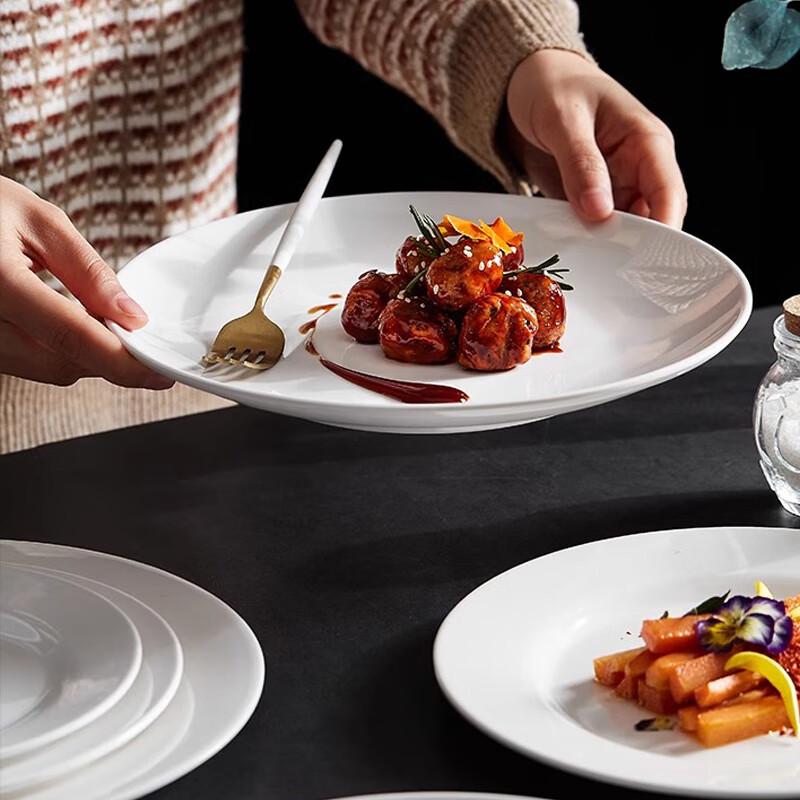 Xiyao A5 Melamin Weiß Rund Tiefer Speiseteller