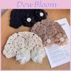 Knit Hat With Pearl Flower Lace For Women Summer Spring Autumn Breathable Cotton