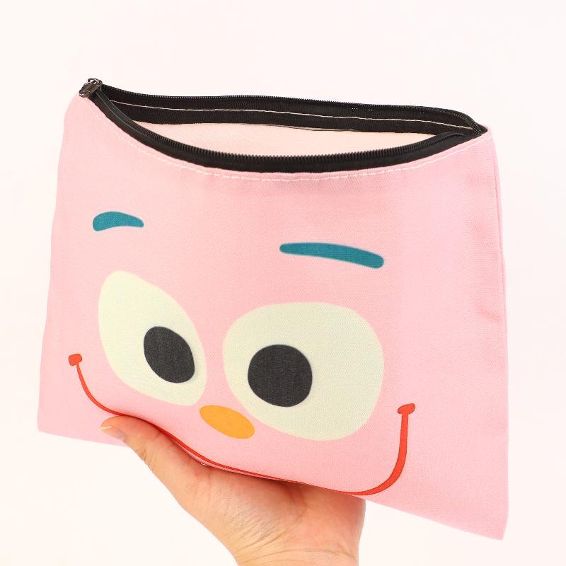 Pink Smiling Cosmetic Bag Creative Clutch Makeup Bag Travel Toiletry Bags Large Capacity Storage Pouch For Girl Gifts