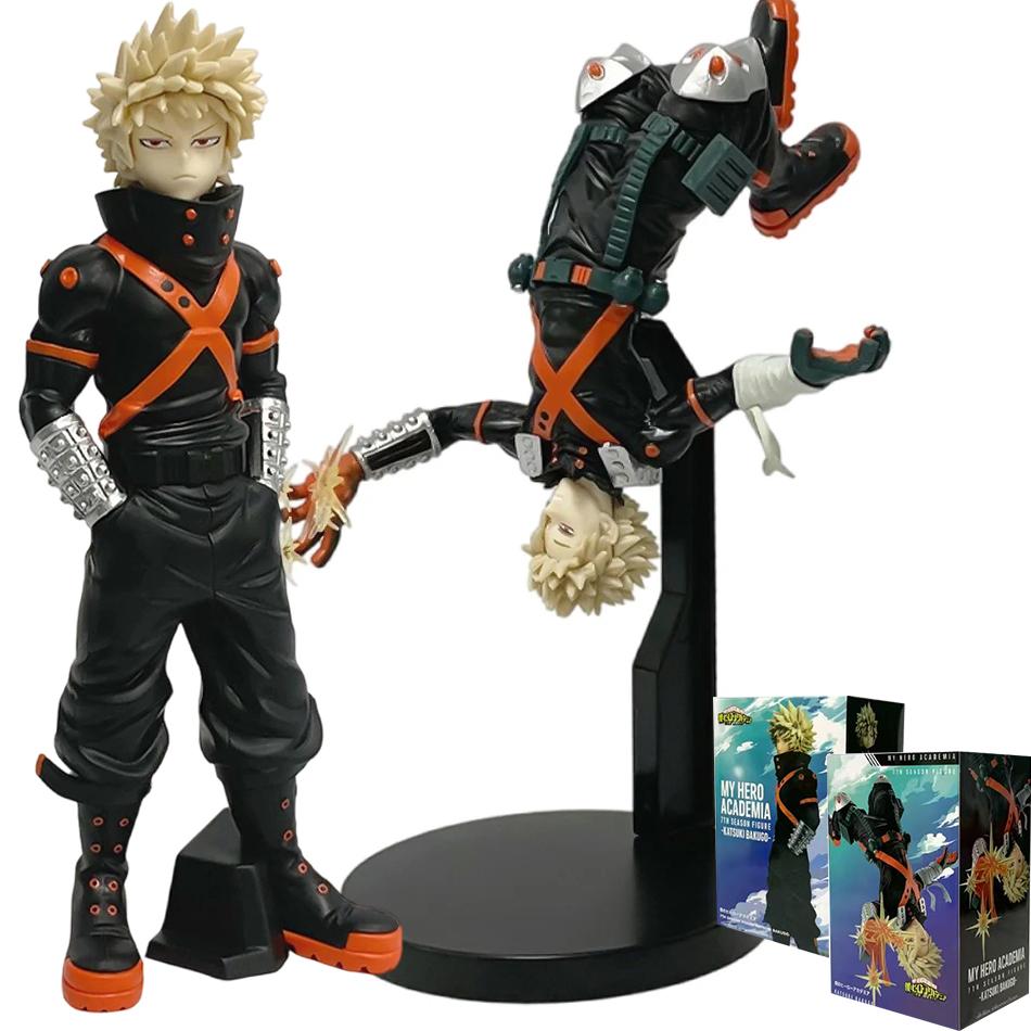 21-22cm  My Hero Academia 7 Katsuki Bakugo Figure PVC Model Collectible Ornament Kids Birthday Christmas Gift Toys