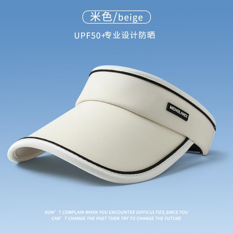 Black Sunscreen Hat Women's 2025 New Popular Summer UV Protection Empty Top Sports Running Outdoor Sun Hat