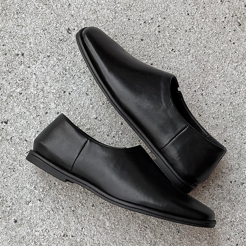 Fashion New Spring Solid Men's Boat Footwear Fashion Leather Loafers Slip on Casual Shoes Business Man Lazy Shoes Elegantes Gents Shoes