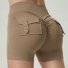 High Waist Pocket Yoga Pants Shorts Sports Women's Hip Lift Peach Hip Flared Fitness Pants