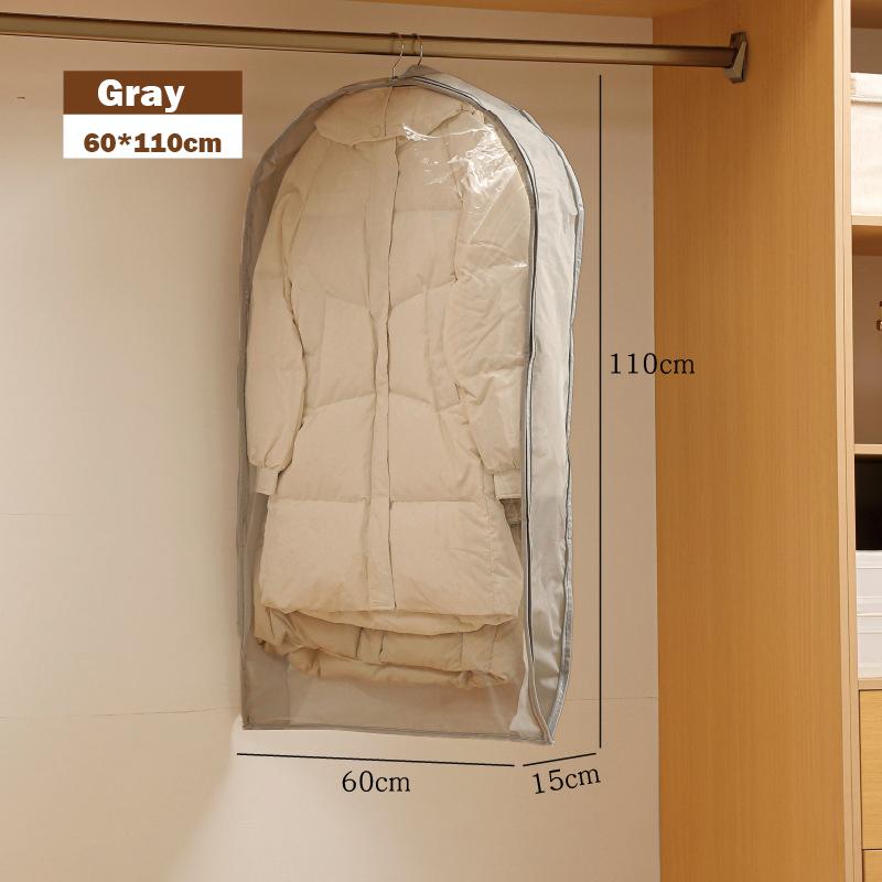 Wardrobe Organizer Bags Down Jacket Air Compression Hanging Bag with Zipper Clothes Dust Cover Bag Save Space Cloth Storage Bag