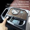 For BMW ix -2024 ABS Carbon Fiber Car Central Control Shift Panel Decorative Frame Sticker Car Interior Accessories