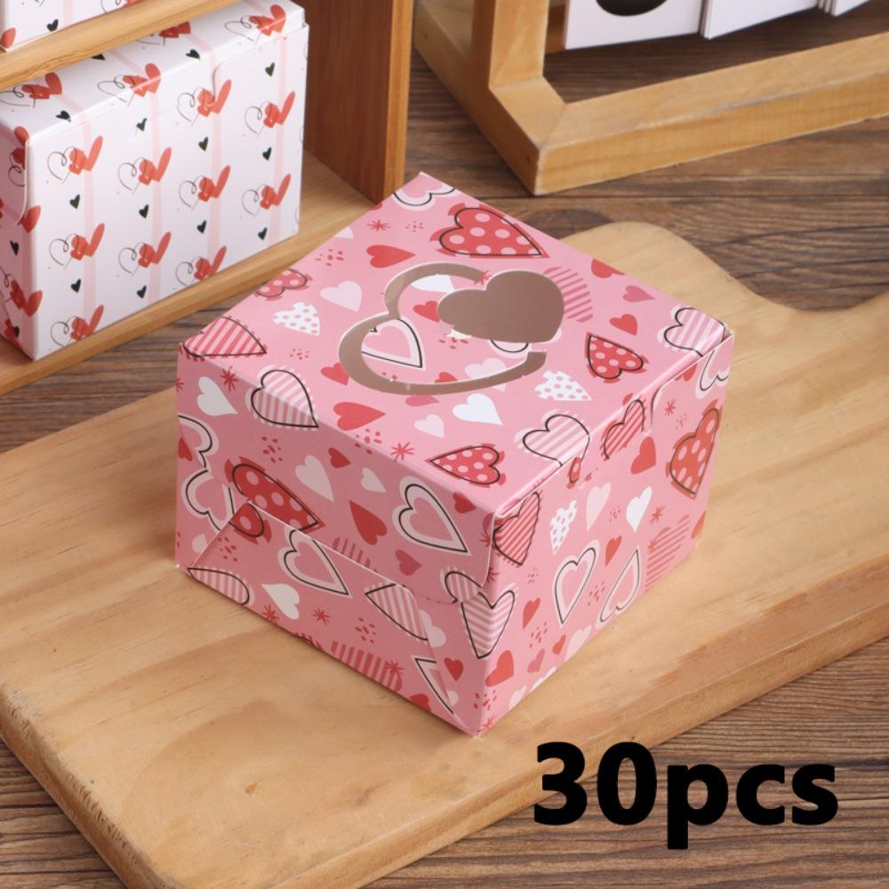 30 pezzi Scatole Regalo con Finestra a Forma di Cuore Scatole per Dolcetti di Carta Scatole per Confezioni Regalo a Cuore d'Amore Scatola per Imballaggio per Decorazioni Matrimoni Forniture per Feste di Compleanno