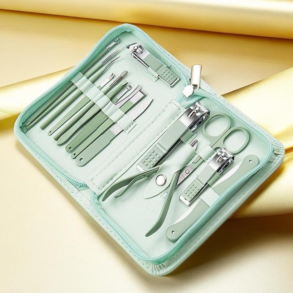 Professional Nail Clipper Kit with Storage Case Nail Care Tool Fingernail Trimmer Suit  Nail Salon