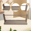 Wood Ribbon Organizer Tabletop Vintage Rotatable Practical Dispenser Storage