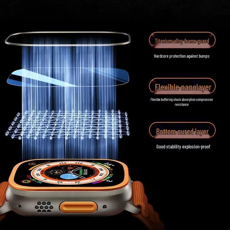 Apple Watch Ultra 2 Titanium Bezel 49mm Tempered Protective Film