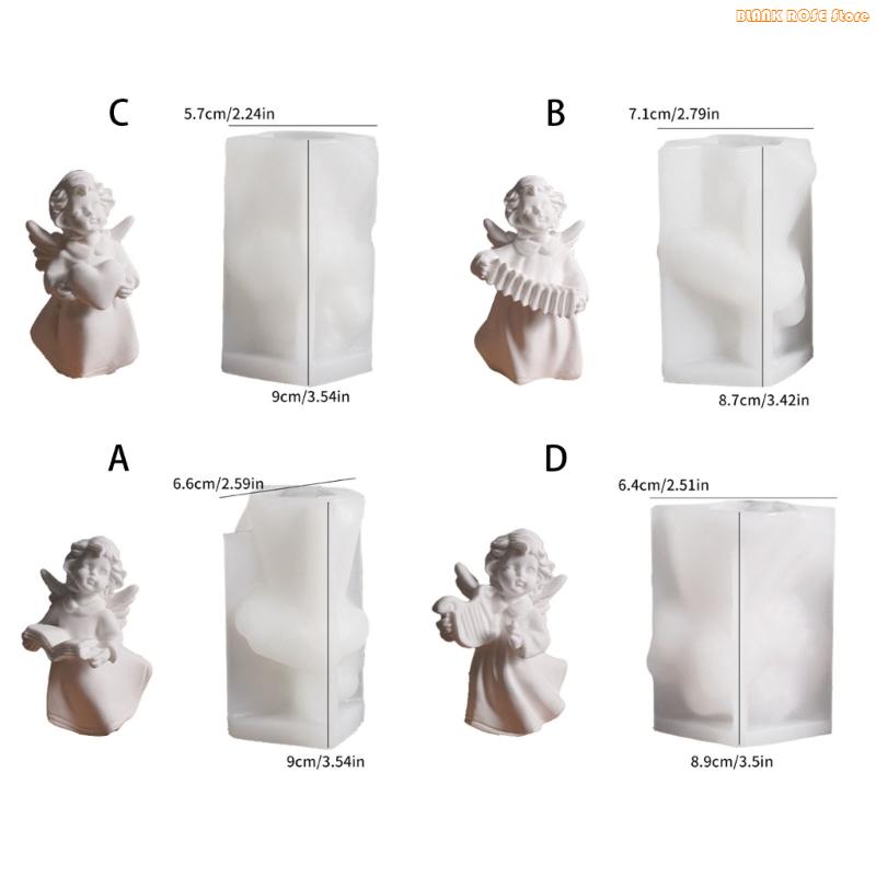 K1AE Angel Wine Statue Silicone Molds Silicones Mould Easy Demodling for Epoxy Resin Soap Making