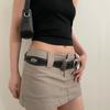 Korean Style PU Leather Rivet Belt Punk Y2K Girl Waistband Retro Wide Waistband  Outdoor