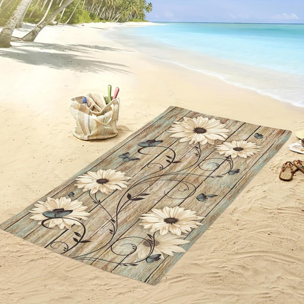 Veelzijdig Polyester Strandlaken - Multifunctioneel Handdoek voor Zwemmen, Fitness, Kamperen, Yoga, Reizen & Strandactiviteiten