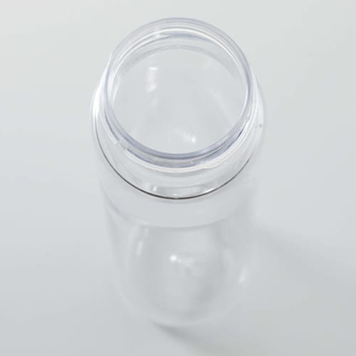 Gowell TWs My Bottle Clear Slim Long Bottle, 50 x 213mm, Stylish Wood Grain Finish, White, 340ml, TS-1612-044