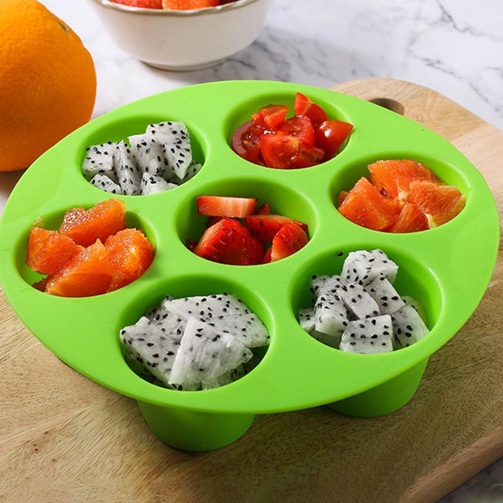 Silikon Kuchenformen, 3er-Pack Silikon Muffinformen für Fritteuse, Antihaft 7 Tassen Fritteusen-Muffinform zum Backen von Eierkuchen, Cupcakes, Törtchen, Brot