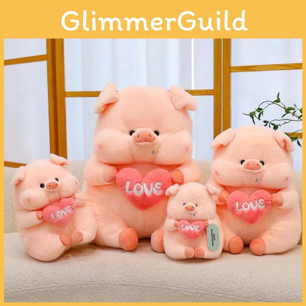 Pink Heart Hug Pig Plush Toys Cute Stuffed Animal Dolls Kids Birthday Gifts