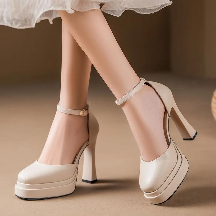 

2025 весна и лето новые туфли Мэри Джейн на высоком каблуке свадебные туфли водонепроницаемые сексуальные туфли Барби на очень высоком каблуке маленькие босоножки женские 39