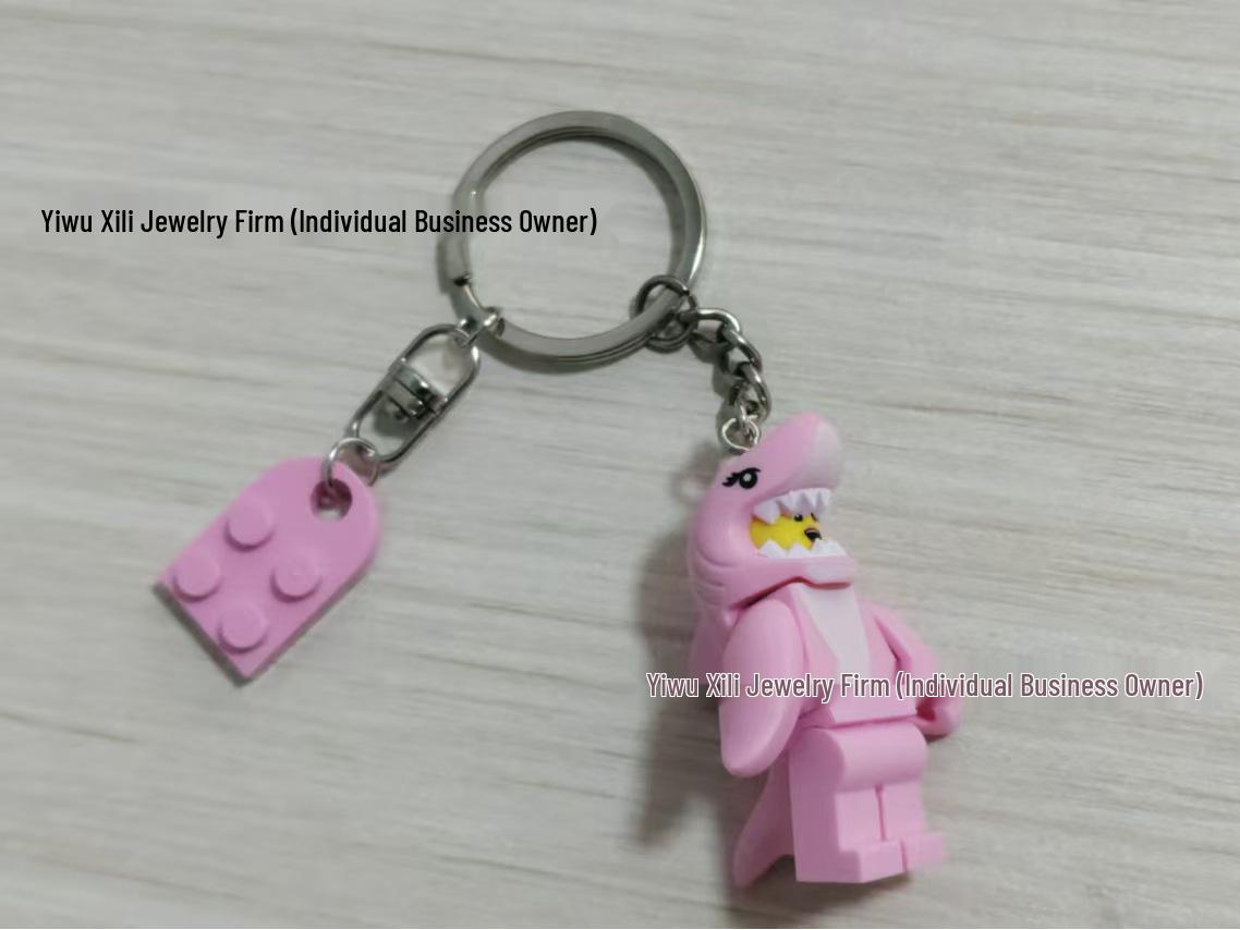 Популярный брелок-подвеска из строительных блоков в виде сердца и единорога для пар и детей