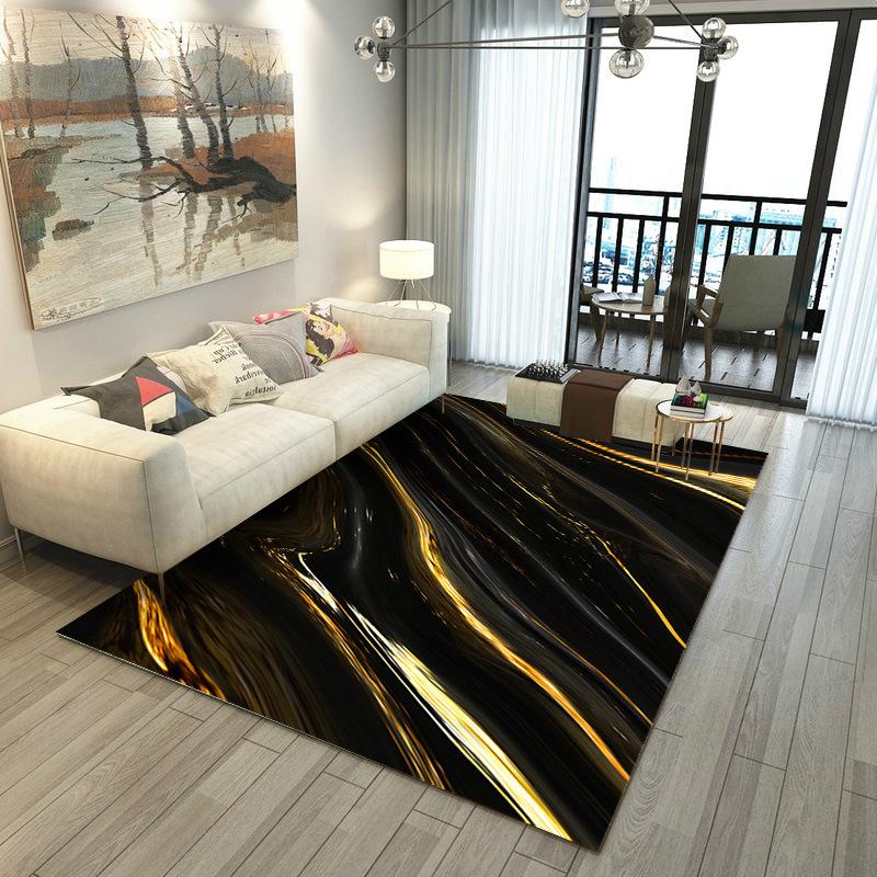 Living Room Carpet Marble Style Coffee Table Floor Mat Nordic Style Home Bedroom Bedside Carpet