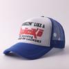 New printed baseball cap European and American outdoor breathable truck driver mesh cap