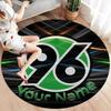 Hannover 96 Custom Name Round Area Rug,Carpet Rug for Living Room Bedroom Sofa Playroom Decor,Non-slip Floor Mat