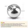 5/6 Speed Car Automatic Manual Gear Shift Knob with M10 Adapter Silvery Round Ball Stick Shift Heads Replacement Shifter