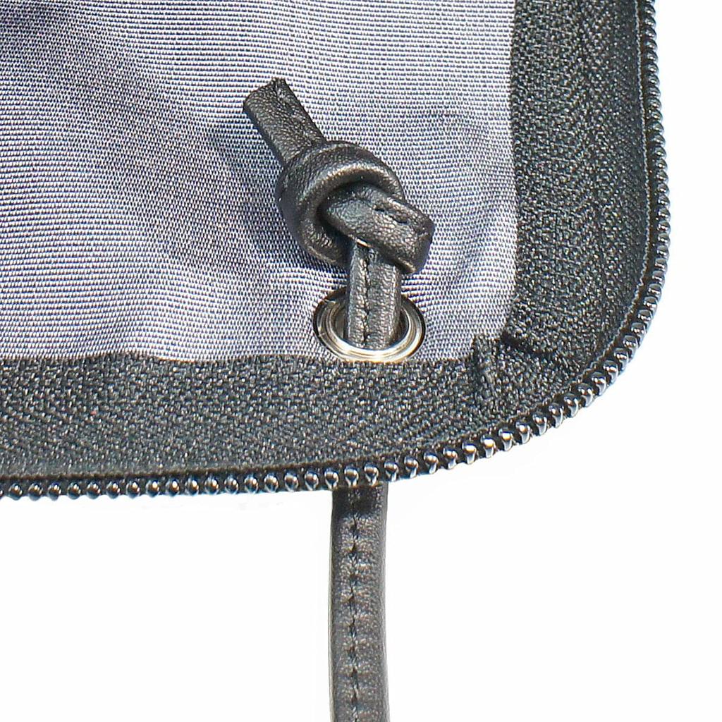 Indenya Inden Sacoche Smartphone Pochette Smartphone Case Deerskin Black x Pink Lacquer Snow Grass Pattern 5027-51-160