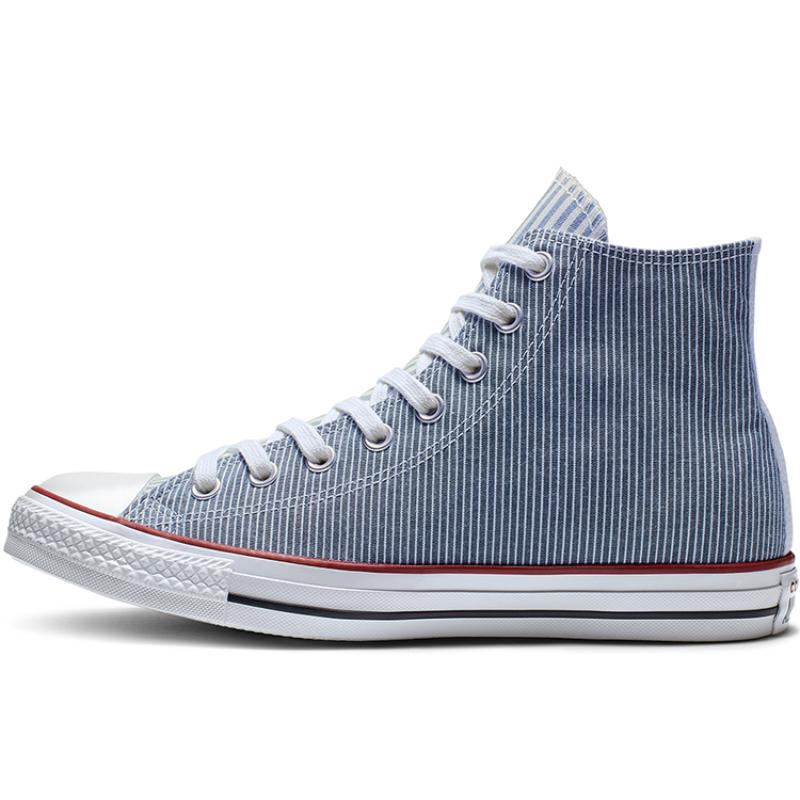 

Converse Кеды Chuck Taylor All Star Stripes на шнуровке, высокие, парусиновые, унисекс, синие 37