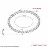 Fine Round Check Silver Bracelet Geometric Shape Wrist Accessories Fashion Jewelry For Women Men Charms Wedding Party Gift