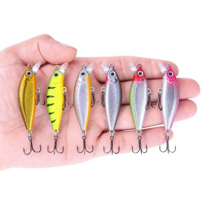 Lure bait5cm3gDouble Hook Sinking Tongue Board Bionic Bait Long Casting Minnow Freshwater Saltwater Universal Bass Speciailzed F