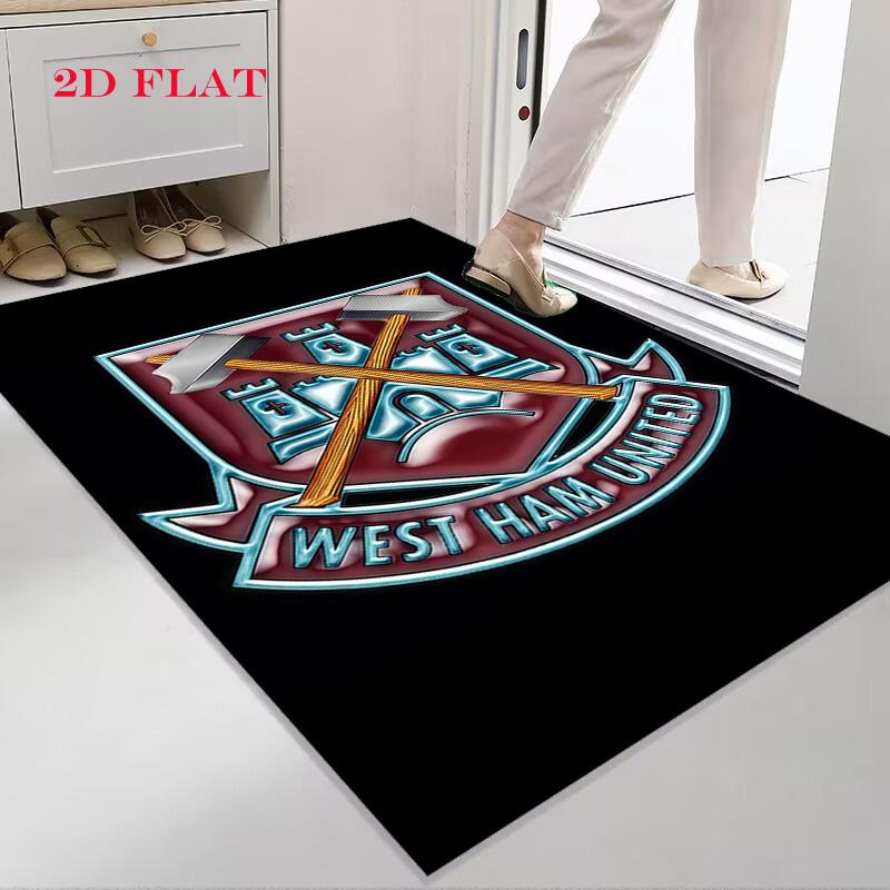 Dywan z logo West Ham do salonu, sypialni, domu, dekoracja sofy, antypoślizgowa mata podłogowa dla dzieci do zabawy