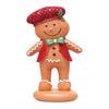 Gingerbread Man Figurine Christmas Resin Gingerbread Statue with Dress/Suit Holiday Tabletop Ornament for Home Kitchen Mantel Decorations
