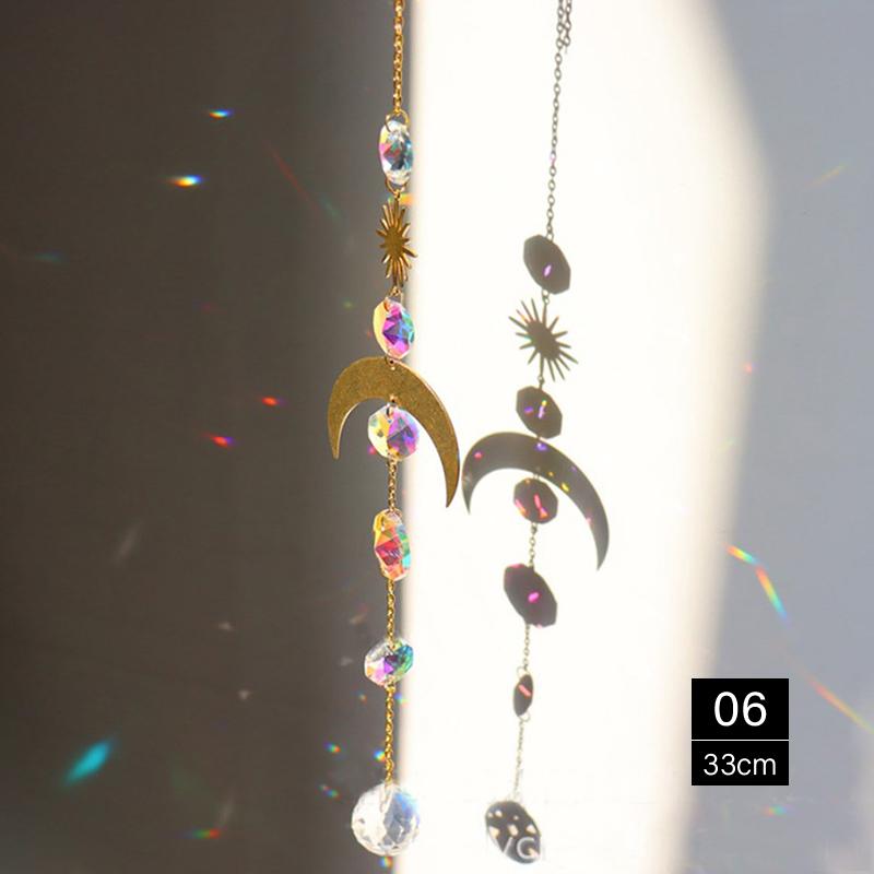 Kryształowy Wisiorek Wiatrowy Ręcznie Robiony Łapacz Słońca Łapacz Światła Ręcznie Robiona Dekoracja DIY