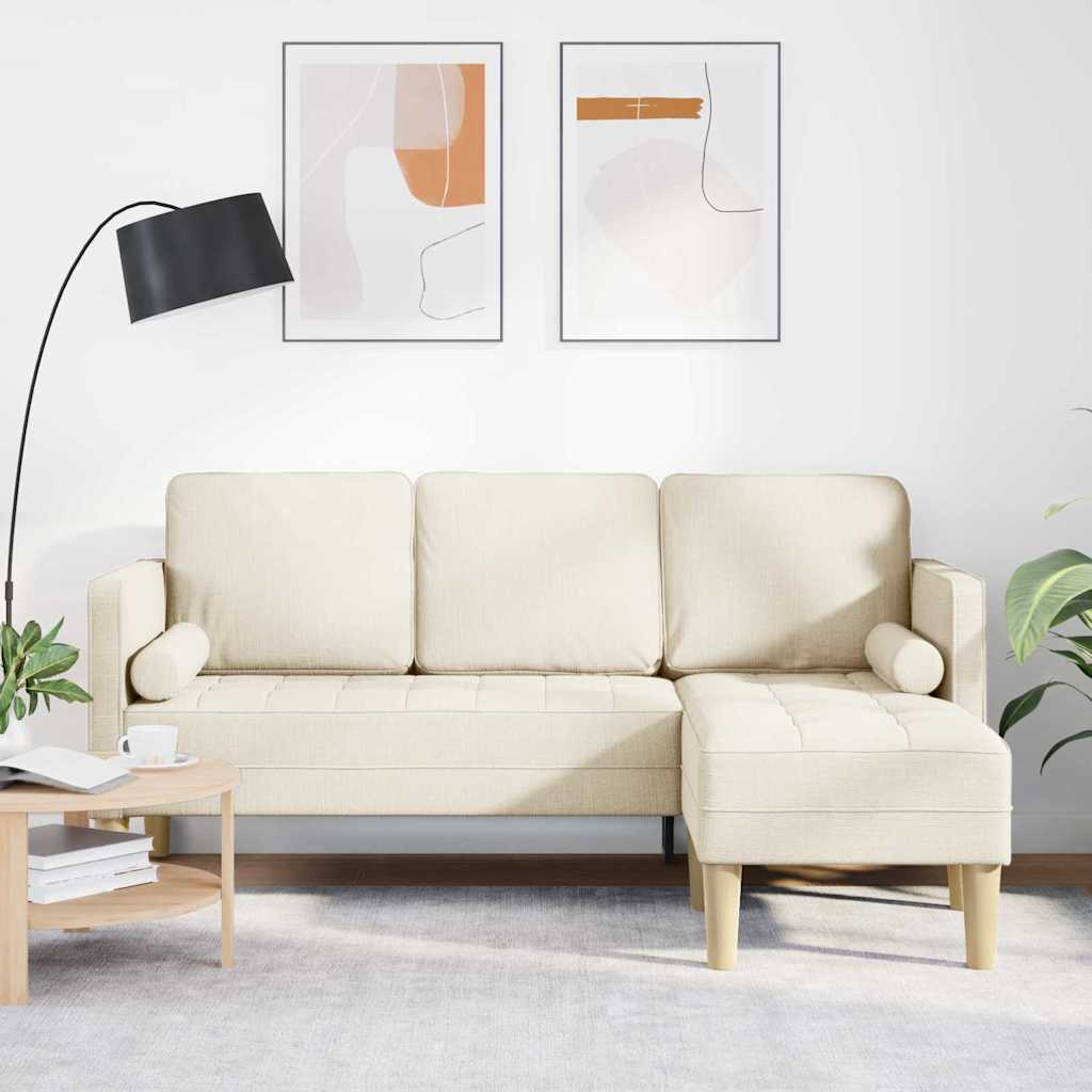 Sofa Set with Cushions Linen Polyester