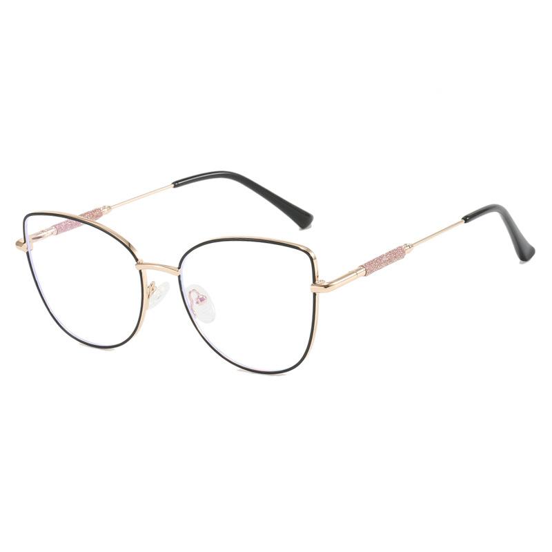 Latest Stylish Design Cat Eye Photochromism Prescription Reading Glasses Women Anti Blue Light Frame Clear Hyperopia Eyewear